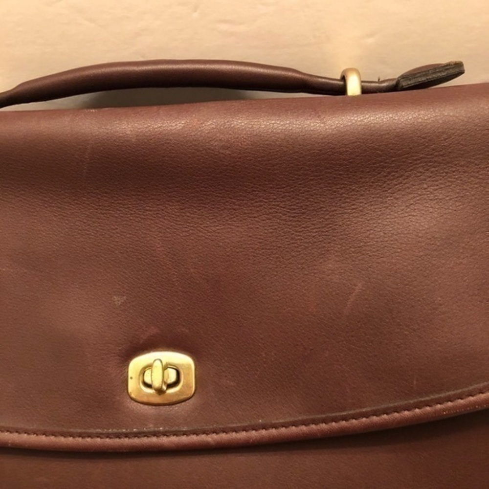 Coach vintage brown leather briefcase laptop bag - Picture 15 of 15